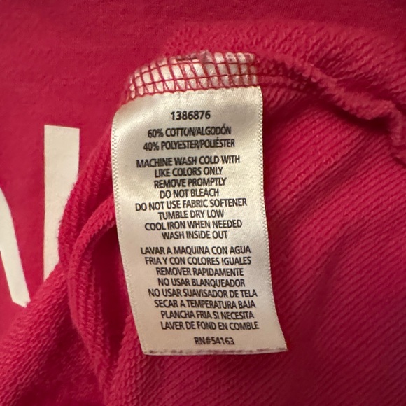 Calvin Klein Fuchsia Crop Top with White Logo - Picture 4 of 8